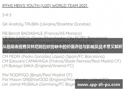 从临场表现看贝林厄姆在欧协联中的价值评估与影响及战术意义解析